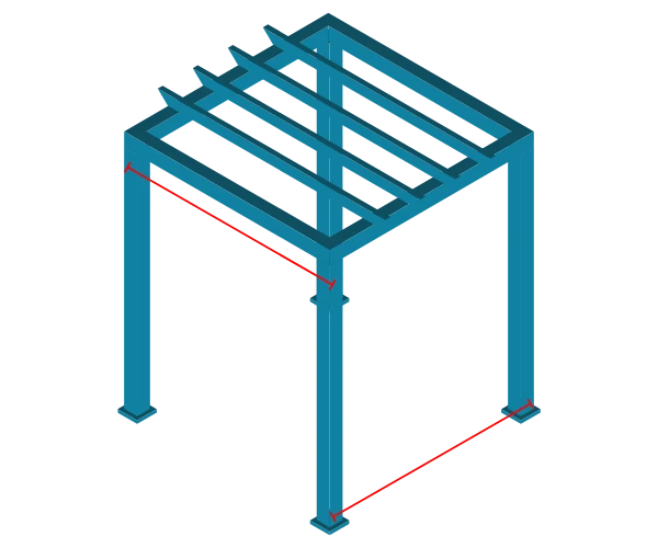pergola bioclimatica medida estándar