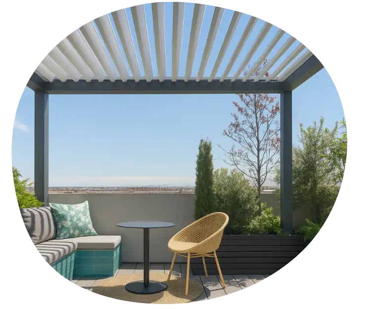 pergola bioclimatica paraático o terraza en Toledo