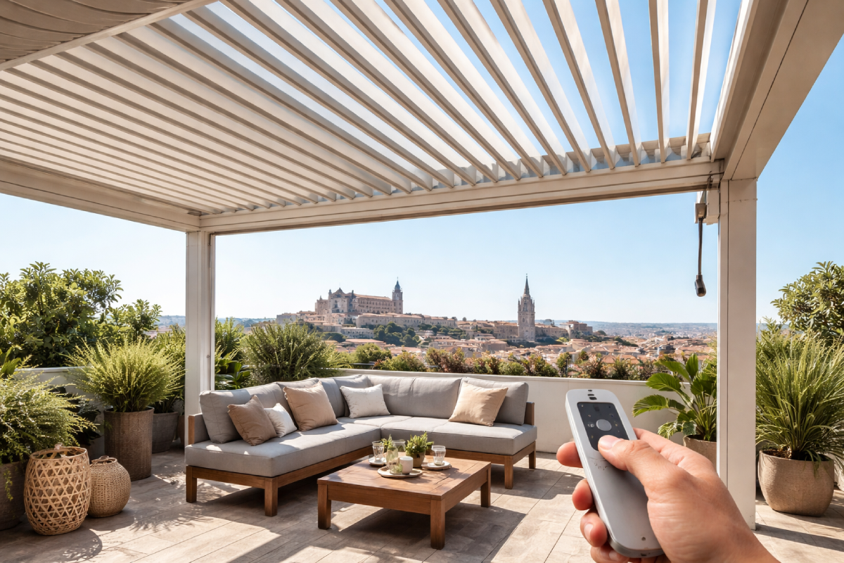 Pérgola bioclimática manual o motorizada: diferencias y cuál elegir