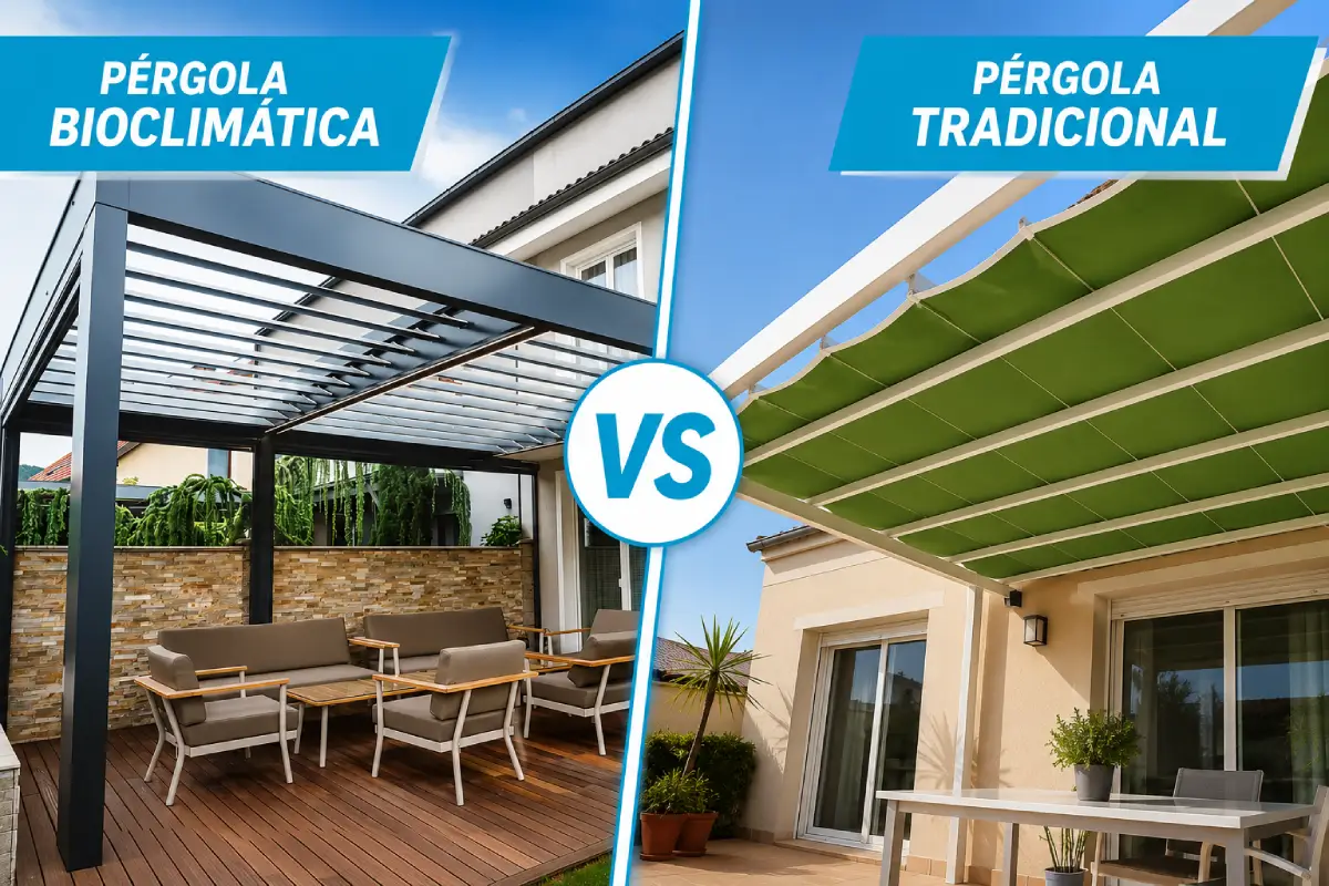 Pérgola bioclimática Vs Pérgola tradicional